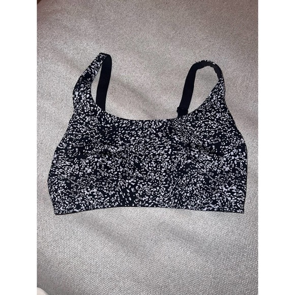 Lululemon In Alignment Straight Strap Bra, Double Dimension Starlight Black - Picture 3 of 5